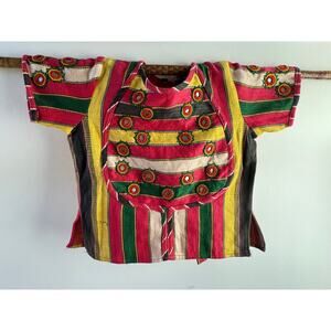 Vintage 90's Indian Traditional Mirrored Choli Tribal Banjara Gypsy Dance Top